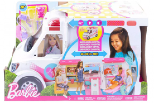 BARBIE NEO ΚΙΝΗΤΟ ΙΑΤΡΕΙΟ ΑΣΘΕΝΟΦΟΡΟ