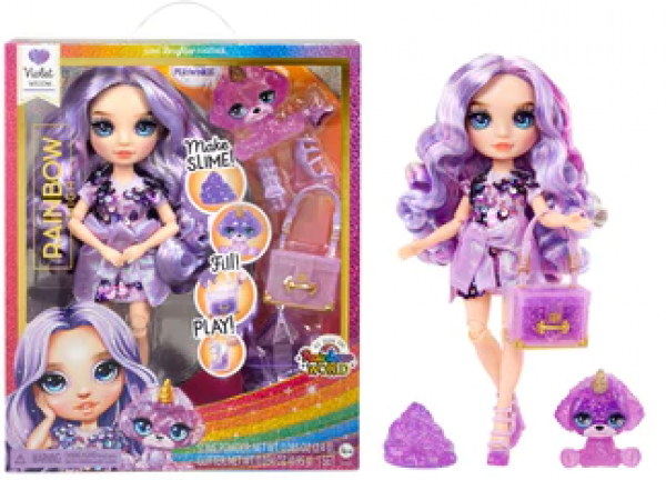 RAINBOW HIGH ΚΟΥΚΛΑ & SLIME - VIOLET (PURPLE)