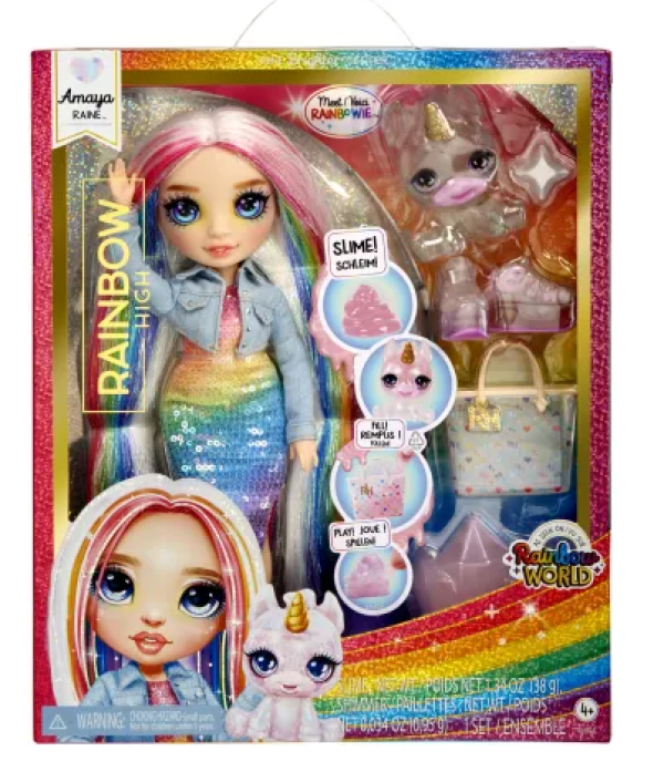 RAINBOW HIGH ΚΟΥΚΛΑ & SLIME - AMAYA (RAINBOW)