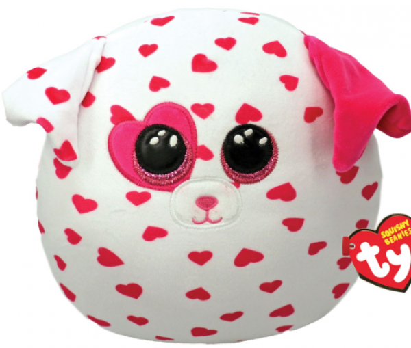 SQUISHY BEANIES ΣΚΥΛΑΚΙ ΜΕ ΚΑΡΔΟΥΛΕΣ 30εκ. Χ 75εκ. (ΚΙΝΑ)