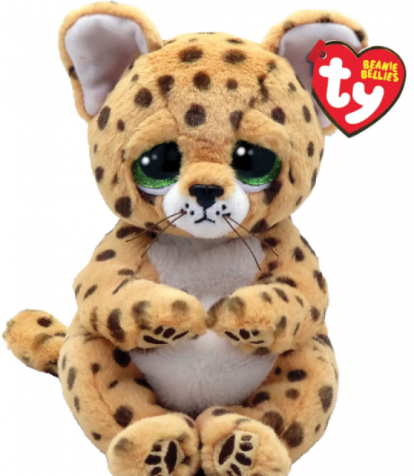ΧΝΟΥΔΩΤΟ BEANIE BELLIES ΛΕΟΠΑΡΔΑΛΗ 15εκ. (ΚΙΝΑ)