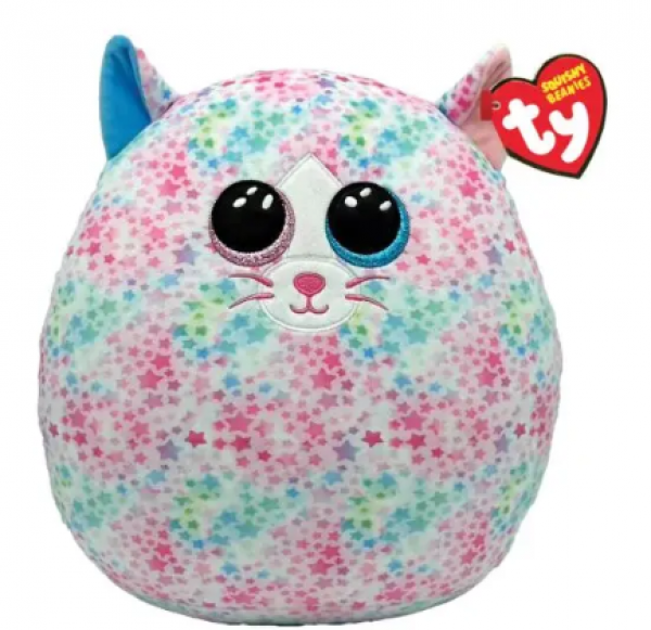 SQUISHY BEANIES ΓΑΤΑ ΜΕ ΑΣΤΕΡΑΚΙΑ 25ΕΚ. (ΚΙΝΑ)