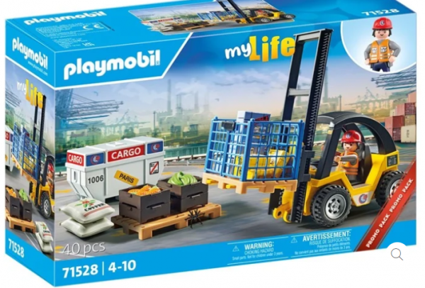 PLAYMOBIL-ΠΕΡΕΝΟΦΟΡΟ ΑΝΥΨΩΤΙΚΟ ΟΧΗΜΑ ΜΕ ΦΟΡΤΙΑ (DE)