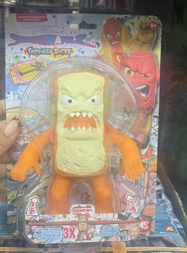 ΦΙΓΟΥΡΑ STRETCHAPALZ FOODBEASTS & CRYSTAL 14εκ. 6 ΣΧΕΔΙΑ (ΚΙΝΑ)