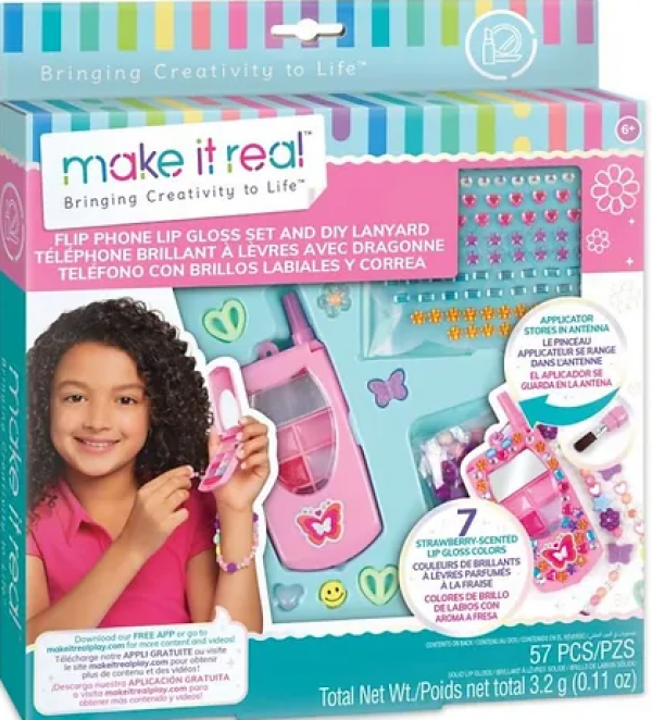 FLIP PHONE LIP GLOSS SET AND DIY LANYARD