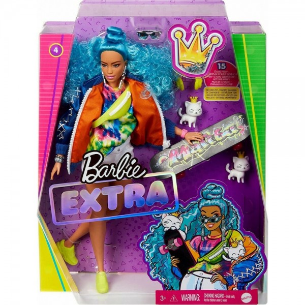 BARBIE EXTRA-BLUE CURLY HAIR