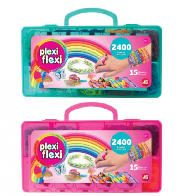 PLEXI FLEXI ΘΗΚΗ 2400 ΛΑΣΤΙΧΑΚΙΑ & 15 ΑΞΕΣΟΥΑΡ (ASSORT OF 2 COLORS) (ΚΙΝΑ)