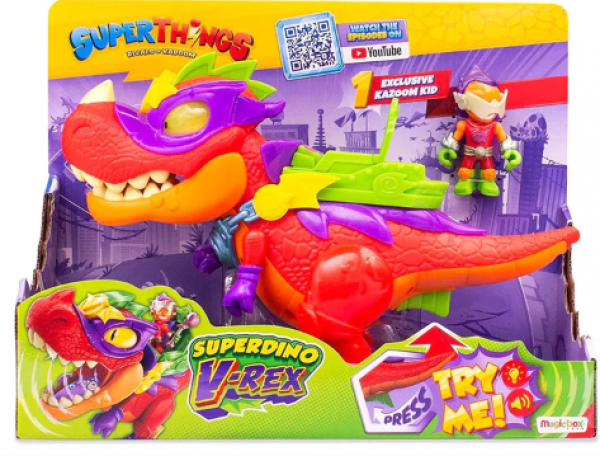 SUPERTHINGS ΔΕΙΝΟΣΑΥΡΟΣ ΜΕ ΦΙΓ.SUPERDINO V-REX (ΚΙΝΑ)
