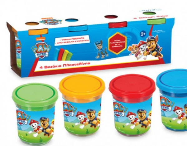 ΠΛΑΣΤΕΛΙΝΗ PAW PATROL ΣΕΤ 4 ΒΑΖΑΚΙΑ,400γρ.(ΤΟΥΡΚΙΑ)