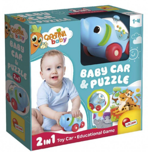 CAROTINA BABY ELEPHANT CAR & PUZZLE