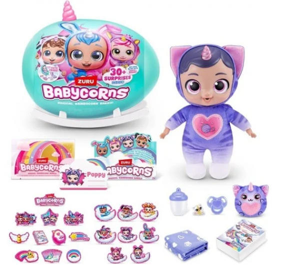 ΚΟΥΝΙΑ BABYCORNS ΚΟΥΚΛΑ ΜΕ ΦΩΣ & ΗΧΟ-4σχεδια(ΚΙΝΑ)