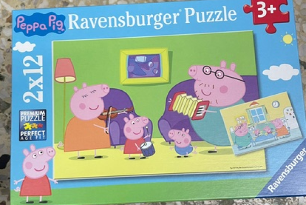 ΠΑΖΛ 2χ12 τεμ.PEPPA PIG  (ΤΣΕΧΙΑ)