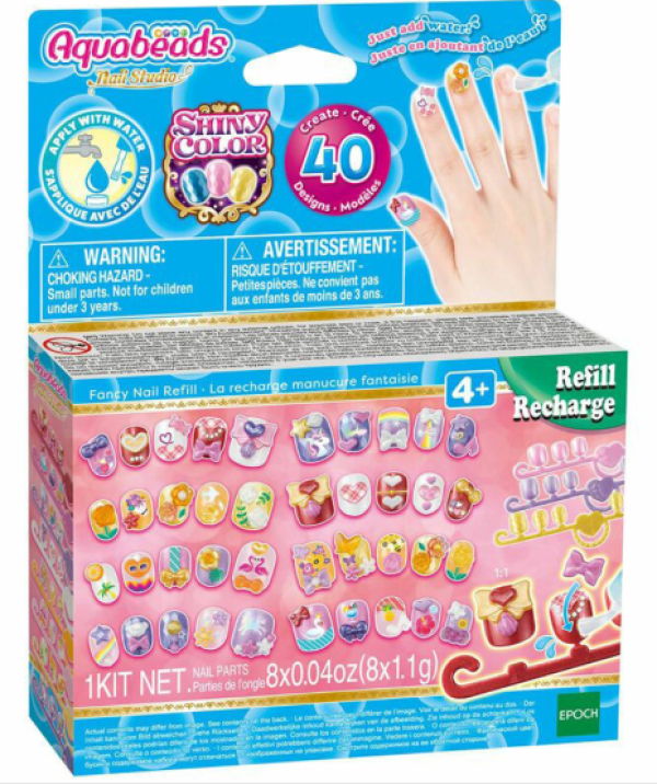 AQUABEADS HEARTS & RIBBONS NAIL REFILL KIT