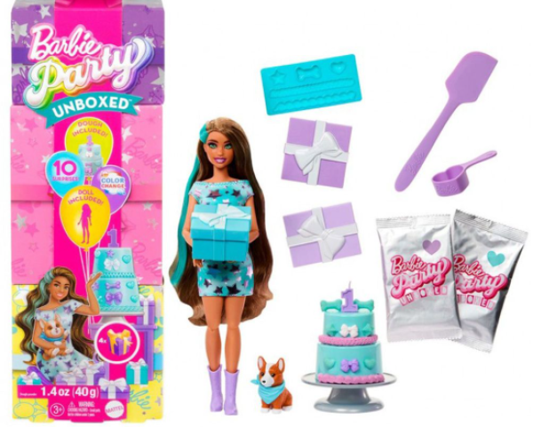 BARBIE PARTY UNBOXED REVEAL-ΜΕΛΑΧΡΙΝΗ