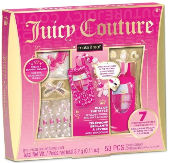 JUICY COUTURE DIAL UP THE STYLE LIPGLOSS PHONE AND DIY LANYARD (KINA)