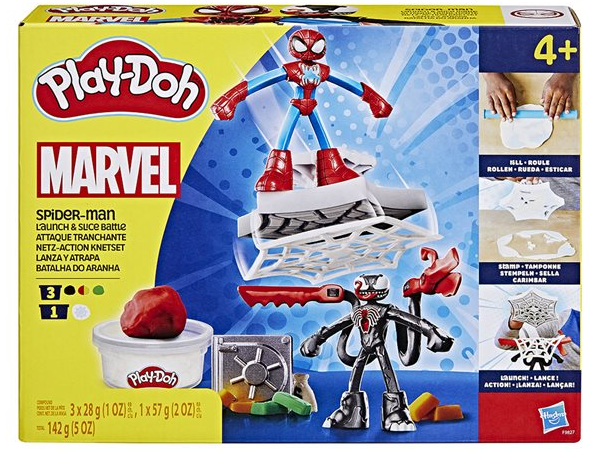 PLAY-DOH SPIDERMAN LAUNCH AND SLICE BATTLE (KINA)