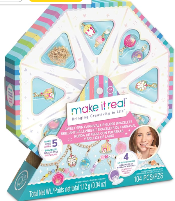 MAKE IT REAL SWEET SPIN CARNIVAL LIP GLOSS BRACELETS (KINA)