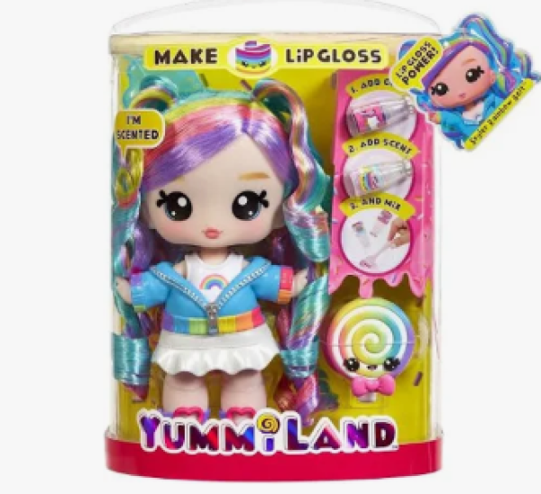 YUMMILAND LIPGLOSS ΚΟΥΚΛΑ ΜΕΓΑΛΗ & ΖΩΑΚΙ RAINBOW (ΟΛΛΑΝΔΙΑ)