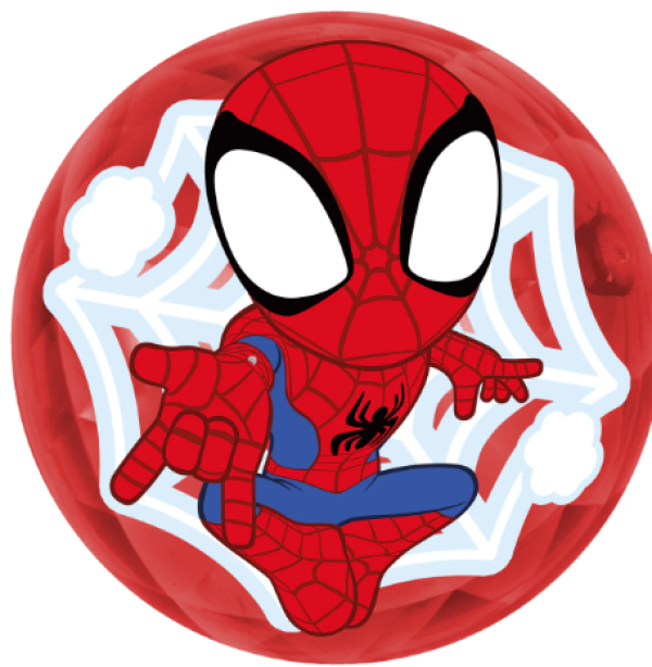 LIGHT UP BALL 100mm SPIDEY & FRIENDS ΣΕ DISPLAY (KINA)
