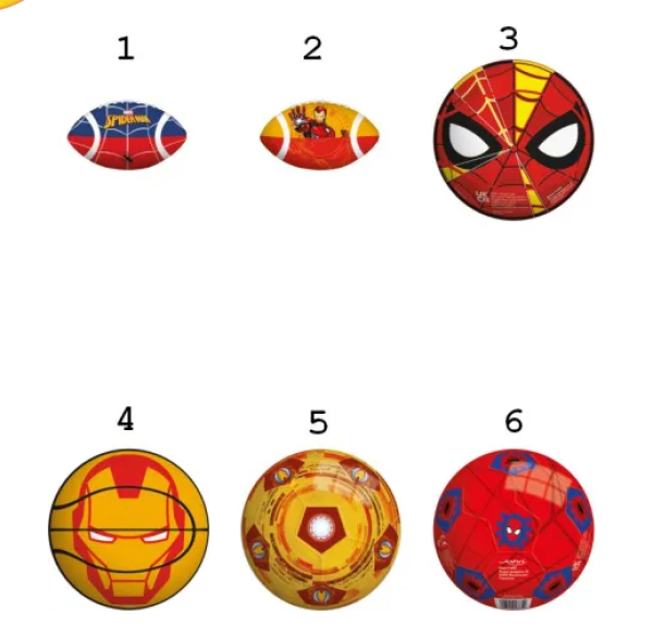 Μπαλακια PU Marvel,6 σχεδια (KINA)