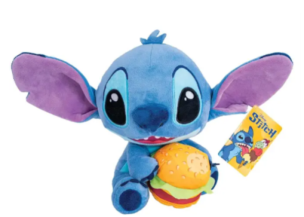 ΧΝΟΥΔΩΤΟ DISNEY STITCH ΜΕ BURGER 25εκ.(ΚΙΝΑ)