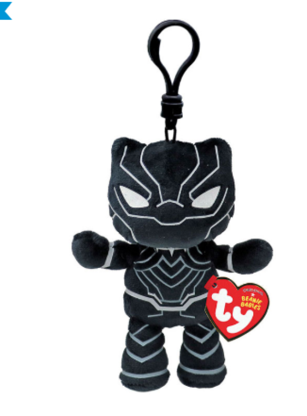 ΧΝΟΥΔ.BEANIE BABIES ΚΛΙΠ MARVEL BLACK PANTHER 8,5εκ.(ΚΙΝΑ)