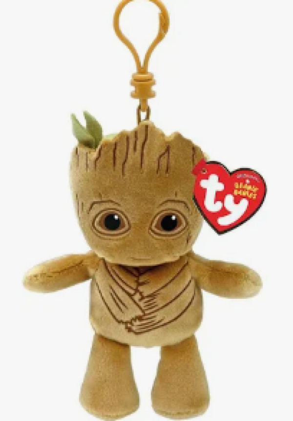 ΧΝΟΥΔ.BEANIE BABIES ΚΛΙΠ MARVEL GROOT 8,5εκ.(ΚΙΝΑ)
