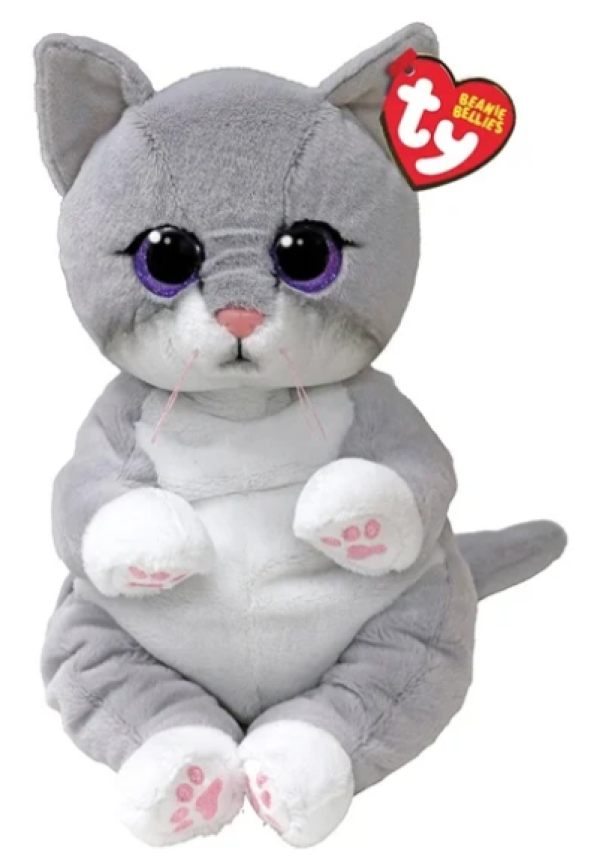 ΧΝΟΥΔΩΤΟ BEANIE BELLIES ΓΑΤΑ ΓΚΡΙ 23εκ.(ΚΙΝΑ)