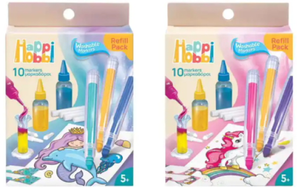 HAPPIHOBBI ΕΡΓΑΣΤΗΡΙΟ ΜΑΡΚΑΔΟΡΩΝ,REFILL PACK ASST.OF 2 (KINA)