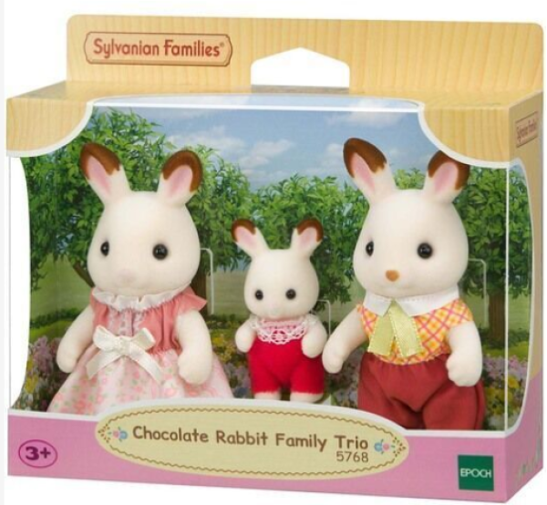 SYLVANIAN ΤΡΙΟ ΟΙΚΟΓΕΝΕΙΑΣ ΣΟΚΟΛΑΤΕΝΙΑ ΛΑΓΟΥΔΑΚΙΑ