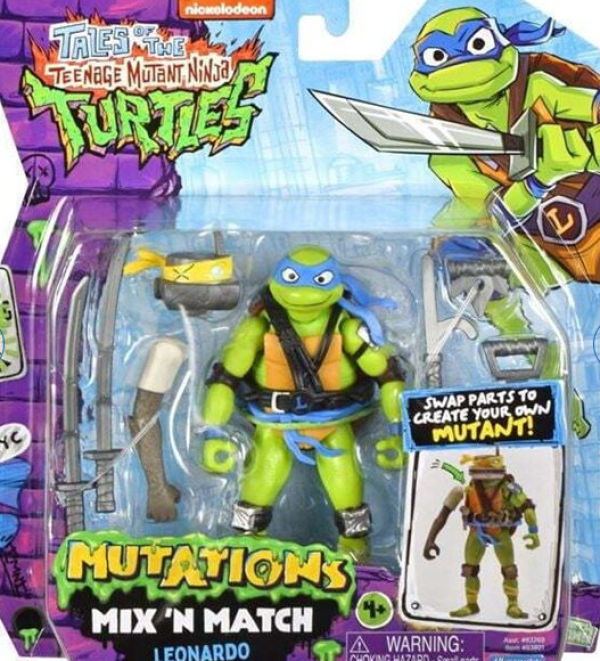 TMNT ΧΕΛΩΝΟΝΙΝΤΖΑΚΙΑ ΦΙΓΟΥΡΑ MIX & MATCH-8σχ.(KINA)