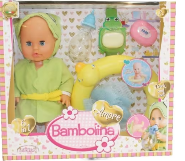 BAMBOLINA AMORE 30εκ.ΜΠΑΝΑΚΙ ΜΕ ΑΞΕΣΟΥΑΡ (ΚΙΝΑ)