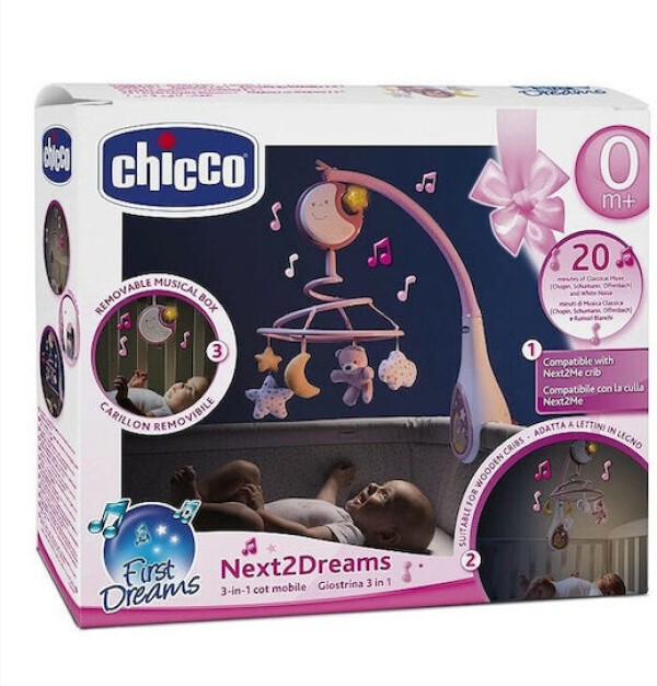 Chicco ΒΡΕΦΙΚΟ ΠΕΡΙΣΤΡΕΦΟΜΕΝΟ ΚΟΥΝΙΑΣ ΜΕ ΜΕΛΩΔΙΕΣ 3ΣΕ1 ΡΟΖ (ΚΙΝΑ)