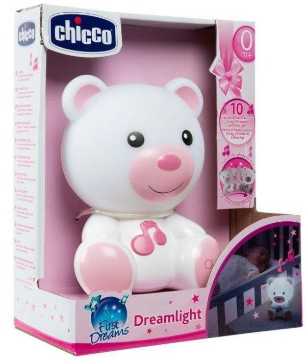 Chicco ΒΡΕΦΙΚΟ ΦΩΤΑΚΙ ΝΥΚΤΟΣ ΑΡΚΟΥΔΑΚΙ ΜΕ ΜΕΛΩΔΙΕΣ ΡΟΖ (ΚΙΝΑ)