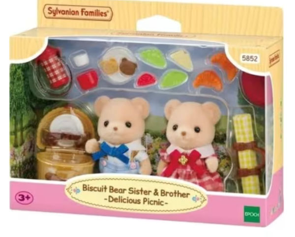 SYLVANIAN ΑΔΕΡΦΗ & ΑΔΕΡΦΟΣ ΜΠΙΣΚΟΤΕΝΙΑ ΑΡΚΟΥΔΑΚΙΑ-ΝΟΣΤΙΜΟ ΠΙΚΝΙΚ