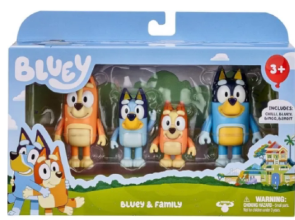 BLUEY ΦΙΓΟΥΡΑ 4 PACK ΟΙΚΟΓΕΝΕΙΑ  (ΚΙΝΑ)