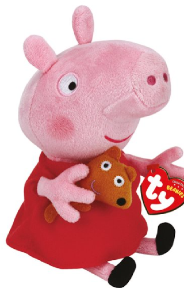 ΧΝΟΥΔΩΤΟ BEANIE BABIES PEPPA PIG 15εκ.(KINA)