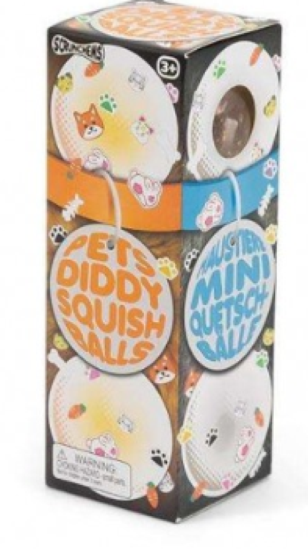 SCRUNCHEMS PETS DIDDY SQUISH BALL-3PK-ΣΤΑΝΤ 6τεμ.