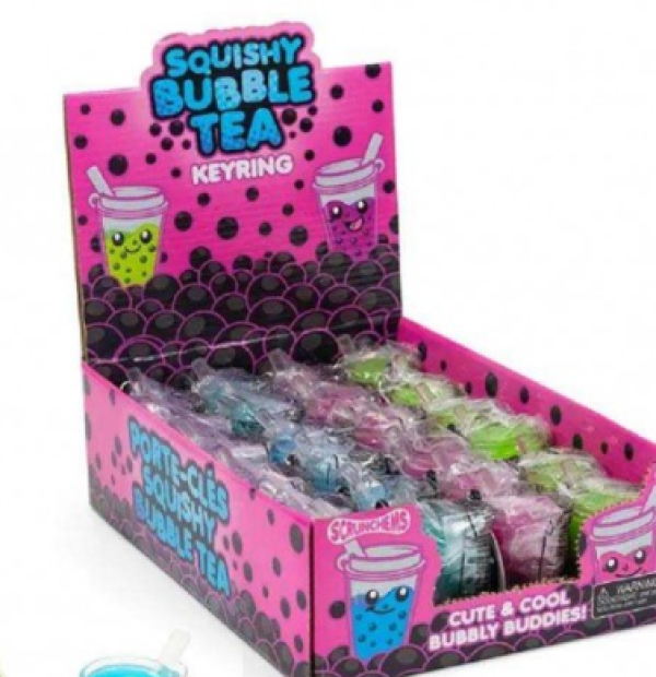 SCRUNCHEMS BUBBLE TEA KEYCHAIN-ΣΤΑΝΤ 24τεμ.