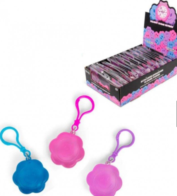 SCRUNCHEMS FLOWER POWER SUGAR KEYCHAI-24τεμ.