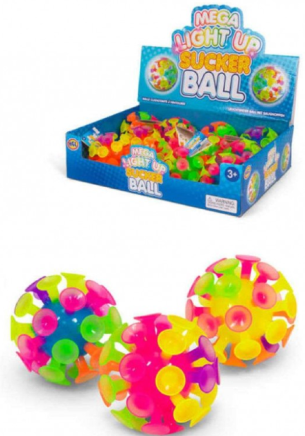 MEGA LIGHT UP SUCKER BALL-ΣΤΑΝΤ 12τεμ.