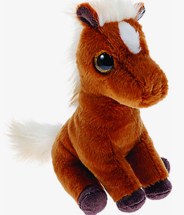 ΧΝΟΥΔ.BEANIE BOOS ΚΑΦΕ ΑΛΟΓΑΚΙ ΜΕ ΛΕΥΚΗ ΧΑΙΤΗ 15εκ.(ΚΙΝΑ)
