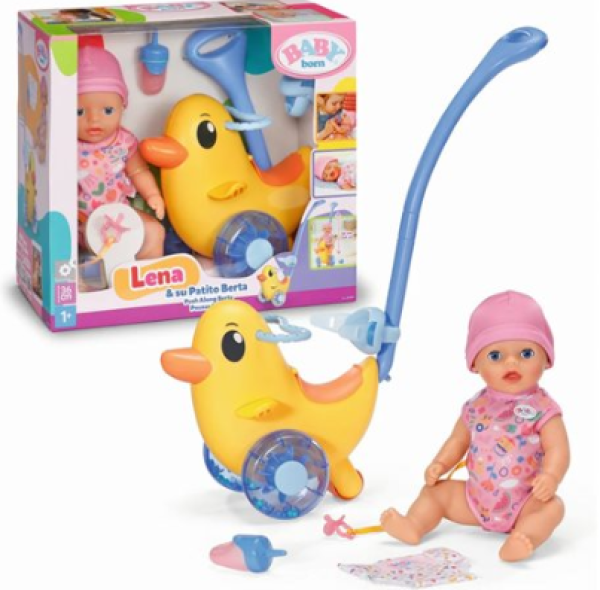 BABY BORN LENA ΚΟΥΚΛΑ 36cm & BERTA ΠΑΠΑΚΙ ΠΕΡΠΑΤΟΥΡΑ (KINA)