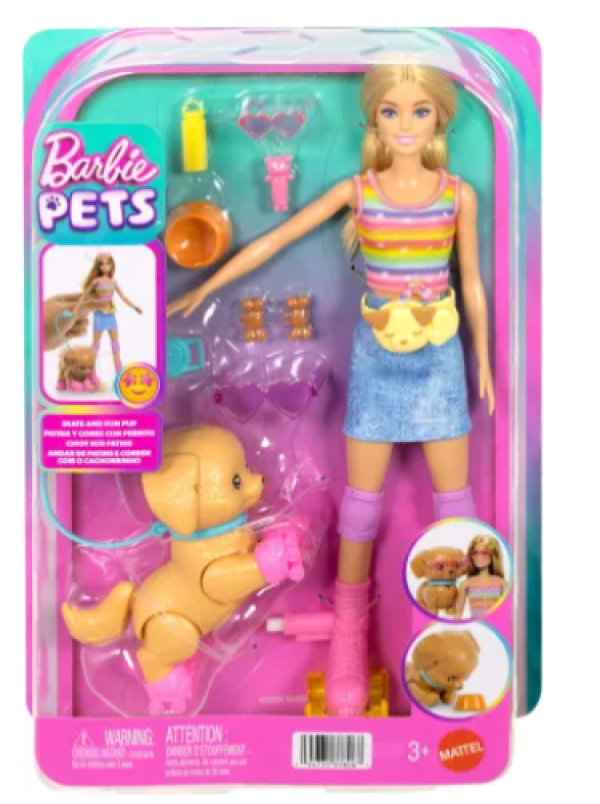 BARBIE ROLLER SKATES ΜΕ ΣΚΥΛΑΚΙ (ΣΟΜΑΛΙΑ)