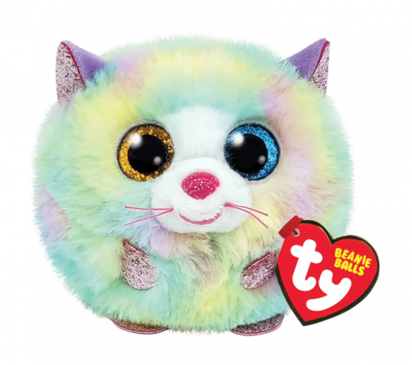 TY Beanie Balls Heather Χνουδωτή Γατούλα Παστέλ