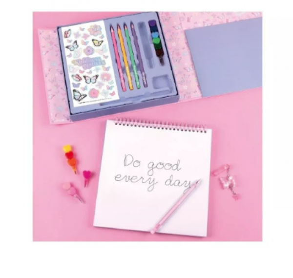 BUTTERFLY SKETCHBOOK AND DRAWING SET (KINA)