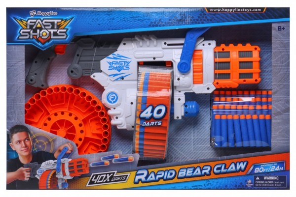 FAST SHOTS HULK RAIDER SET WITH 40 FOAM DARTS AND 1 BARRIL