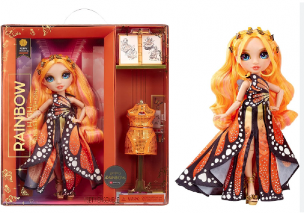 RAINBOW HIGH ΚΟΥΚΛΑ - ΦΟΡΕΜΑΤΑ ΠΑΣΑΡΕΛΑΣ - POPPY (ORANGE)