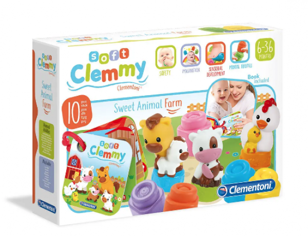 CLEMMY ΣΕΤ ΖΩΑΚΙΑ &ΒΙΒΛΙΑΡΑΚΙ ΜΕ 10τμχ.ΤΟΥΒΛΑΚΙΑ