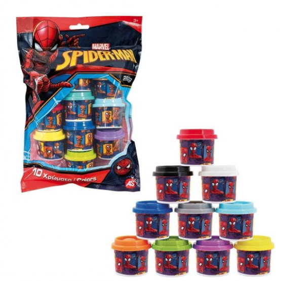 10 ΒΑΖΑΚΙΑ ΠΛΑΣΤΕΛΙΝΗΣ 1ΟΖ ΣΕ ΣΑΚΟΥΛΑΚΙ SPIDERMAN